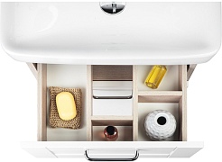 Iddis Тумба с раковиной New Sena 50 белая/светлое дерево – фотография-7